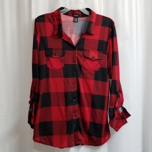 Juniors xl plaid shirt